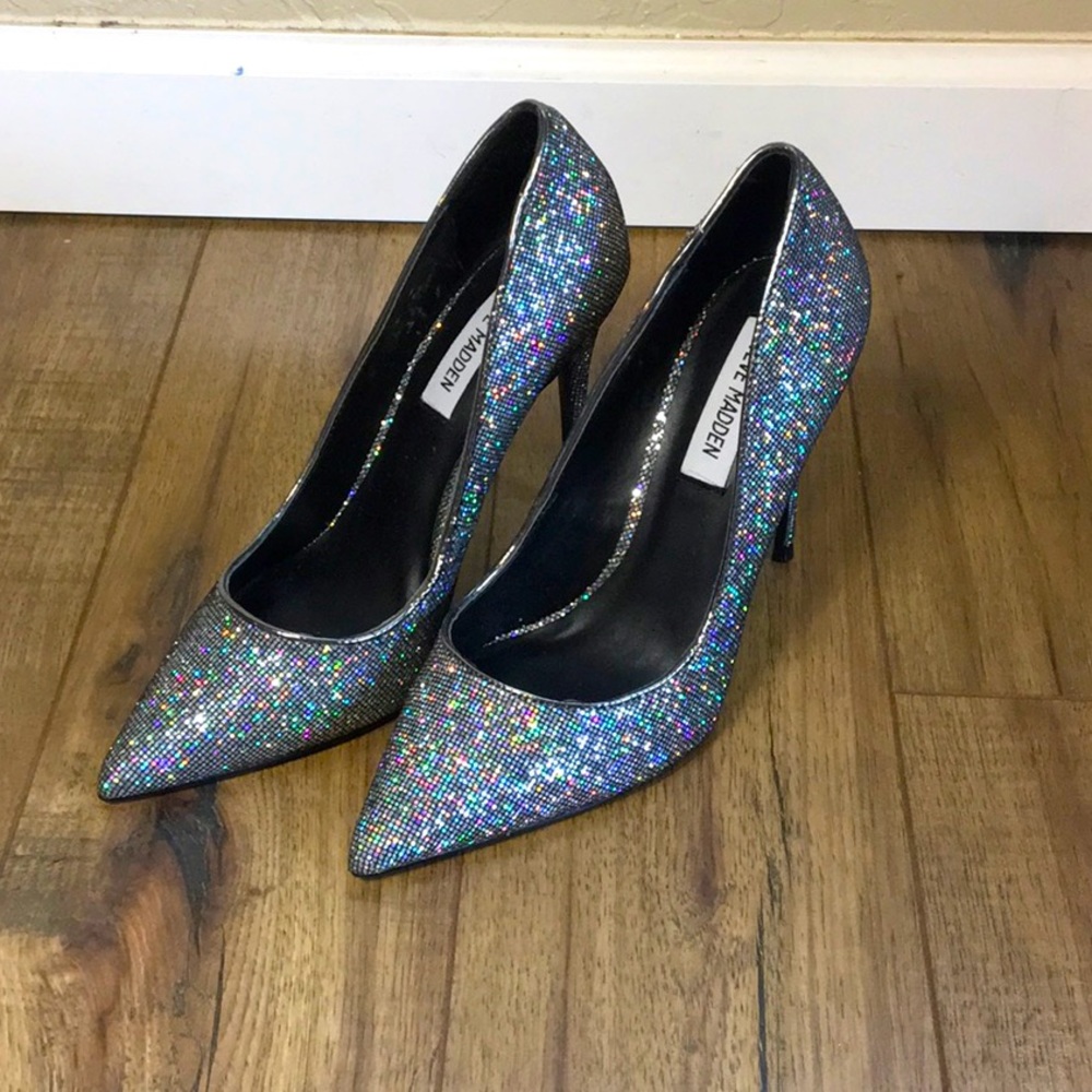Brand new never worn glitter heels from Steve Madden